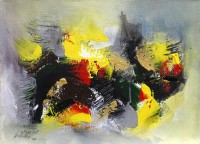 S. M. Naqvi, 10 x 14 Inch, Acrylic on Canvas, Abstract Painting, AC-SMN-075